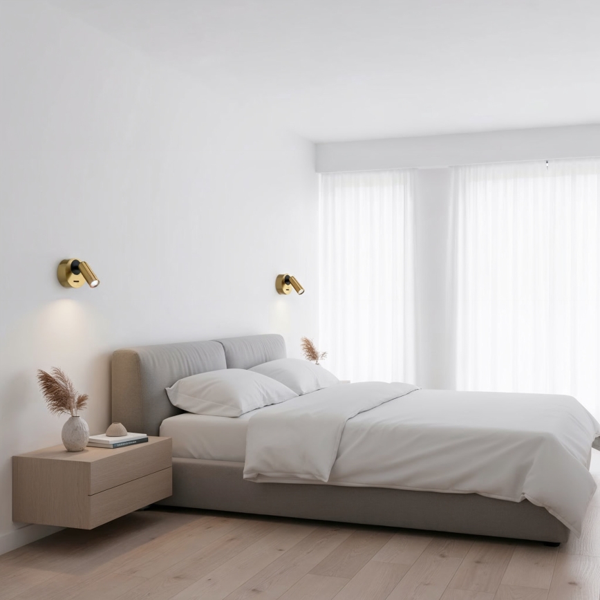 Ideal Lux - LED Nástěnné bodové svítidlo BEAN LED/3W/230V CRI 90 mosaz