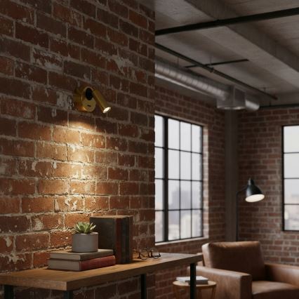 Ideal Lux - LED Nástěnné bodové svítidlo BEAN LED/3W/230V CRI 90 mosaz