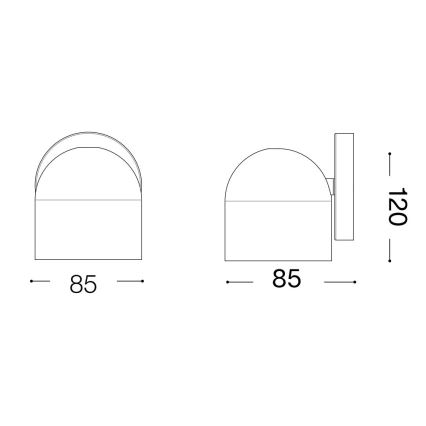 Ideal Lux - LED Nástěnné bodové svítidlo DODO 1xGX53/9W/230V černá