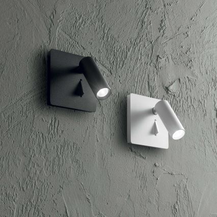 Ideal Lux - LED Nástěnné bodové svítidlo LITE LED/3W/230V CRI 90 černá