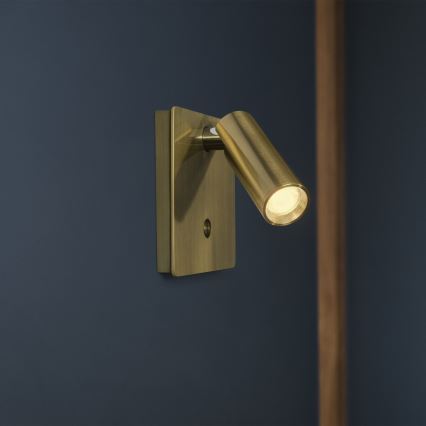 Ideal Lux - LED Nástěnné bodové svítidlo LITE LED/3W/230V CRI 90 mosaz