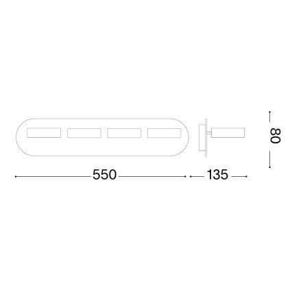 Ideal Lux - LED Nástěnné bodové svítidlo OBY 4xLED/6W/230V CRI 90 bílá