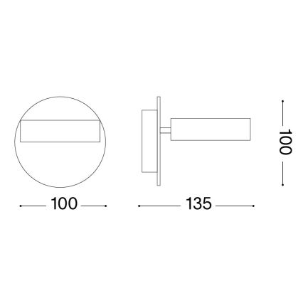 Ideal Lux - LED Nástěnné bodové svítidlo OBY LED/6W/230V CRI 90 bílá