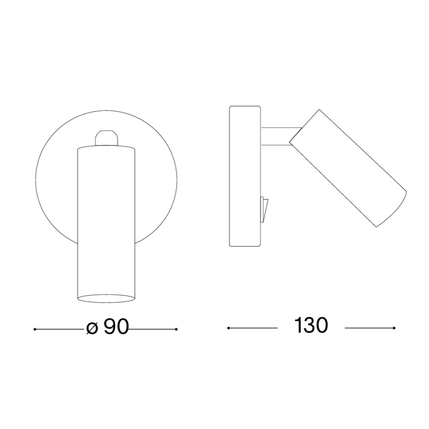 Ideal Lux - LED Nástěnné bodové svítidlo PAGE LED/3W/230V CRI 90 černá