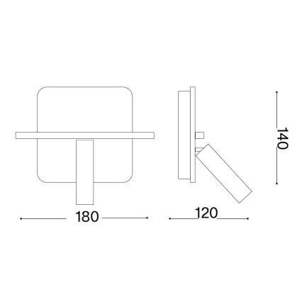 Ideal Lux - LED Nástěnné bodové svítidlo PIANO LED/10W/230V CRI 90 USB bílá