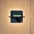 Ideal Lux - LED Nástěnné bodové svítidlo PIANO LED/10W/230V CRI 90 USB černá