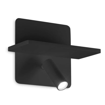 Ideal Lux - LED Nástěnné bodové svítidlo PIANO LED/10W/230V CRI 90 USB černá