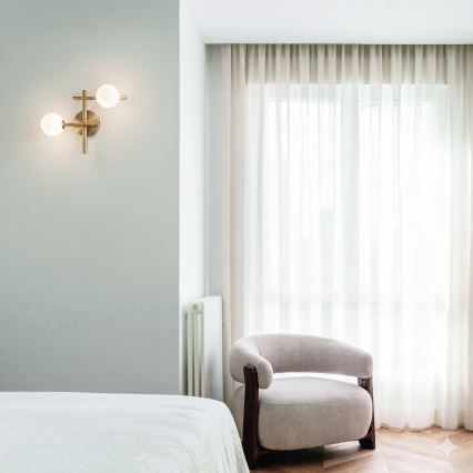 Ideal Lux - LED Nástěnné svítidlo ATLAS 2xG9/3W/230V zlatá