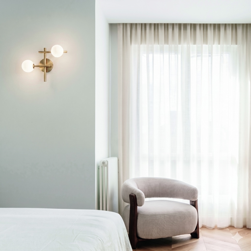 Ideal Lux - LED Nástěnné svítidlo ATLAS 2xG9/3W/230V zlatá
