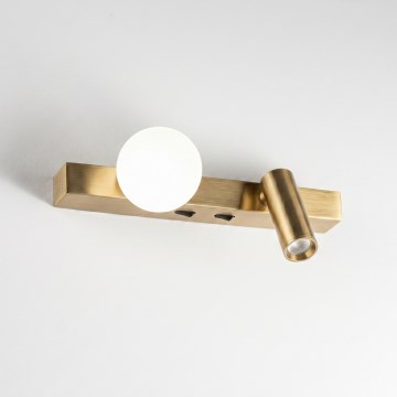 Ideal Lux - LED Nástěnné svítidlo BINOMIO 2xLED/3W/230V CRI 90 mosaz