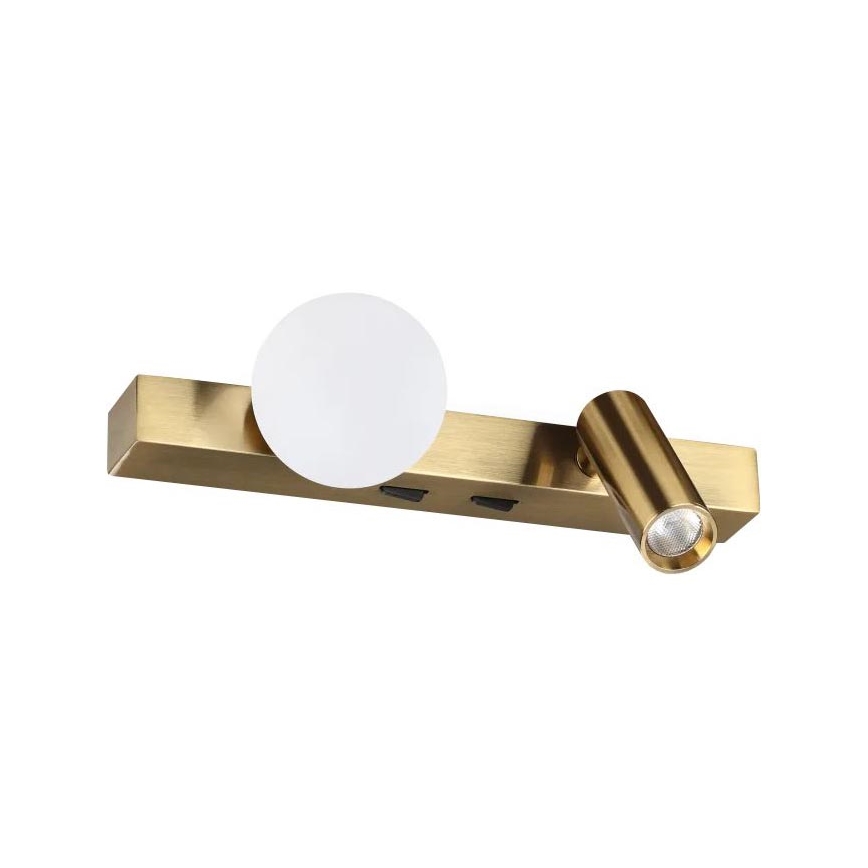Ideal Lux - LED Nástěnné svítidlo BINOMIO 2xLED/3W/230V CRI 90 mosaz