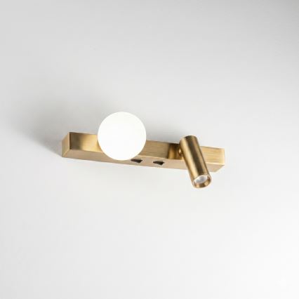 Ideal Lux - LED Nástěnné svítidlo BINOMIO 2xLED/3W/230V CRI 90 mosaz