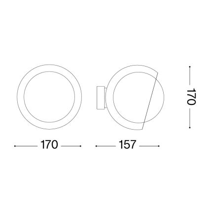 Ideal Lux - LED Nástěnné svítidlo BLOOM 1xE27/42W/230V zlatá/kouřová béžová