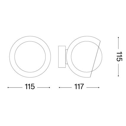 Ideal Lux - LED Nástěnné svítidlo BLOOM 1xG9/3W/230V černá