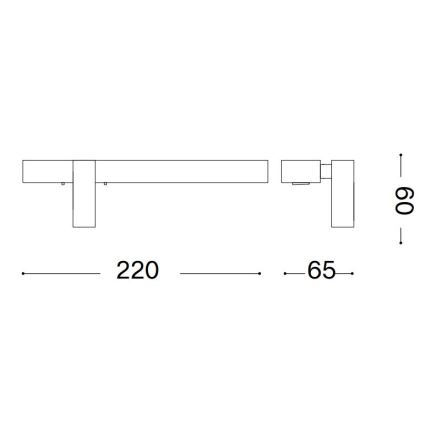 Ideal Lux - LED Nástěnné svítidlo BONNE 2xLED/6,5W/230V CRI 90 černá