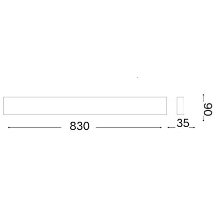 Ideal Lux - LED Nástěnné svítidlo DELTA LED/30W/230V 3000K 83 cm CRI 90 bílá