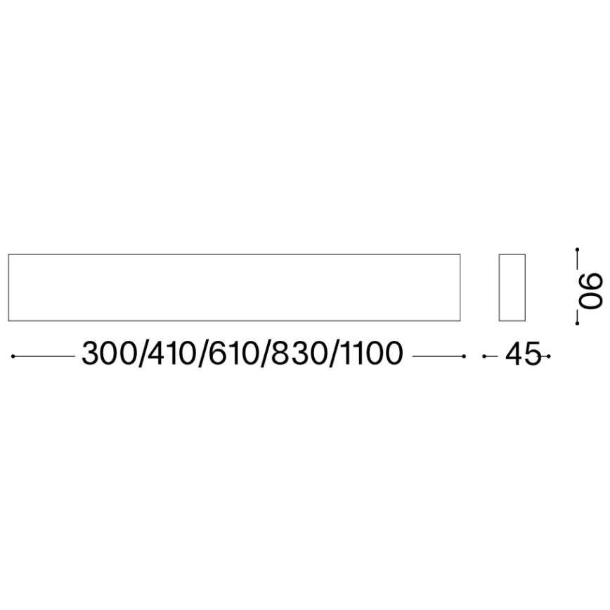 Ideal Lux - LED Nástěnné svítidlo DELTA LED LED/14W/230V 3000K 41 cm CRI 90 beton