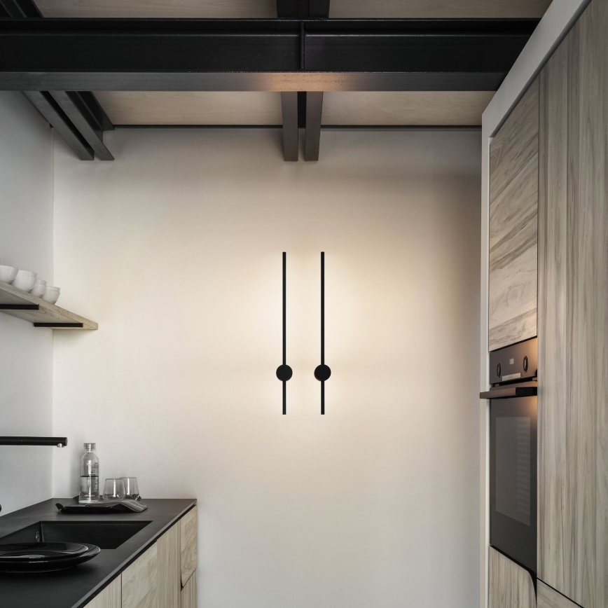 Ideal Lux - LED Nástěnné svítidlo ESSENCE LED/12W/230V 3000K 70 cm CRI 90 černá