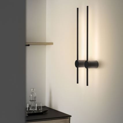 Ideal Lux - LED Nástěnné svítidlo ESSENCE LED/12W/230V 3000K 70 cm CRI 90 černá