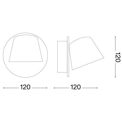 Ideal Lux - LED Nástěnné svítidlo GIM LED/6W/230V černá