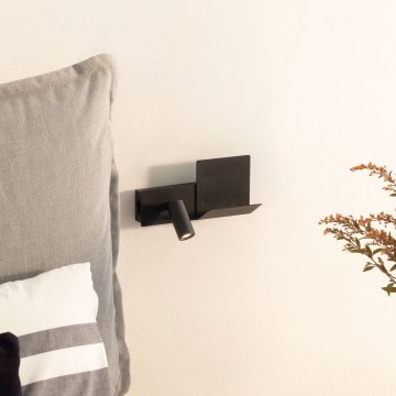 Ideal Lux - LED Nástěnné svítidlo KOMODO LED/4,5W/230V USB CRI 90 černá