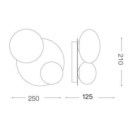 Ideal Lux - LED Nástěnné svítidlo NINFEA 2xG9/3W/230V zlatá