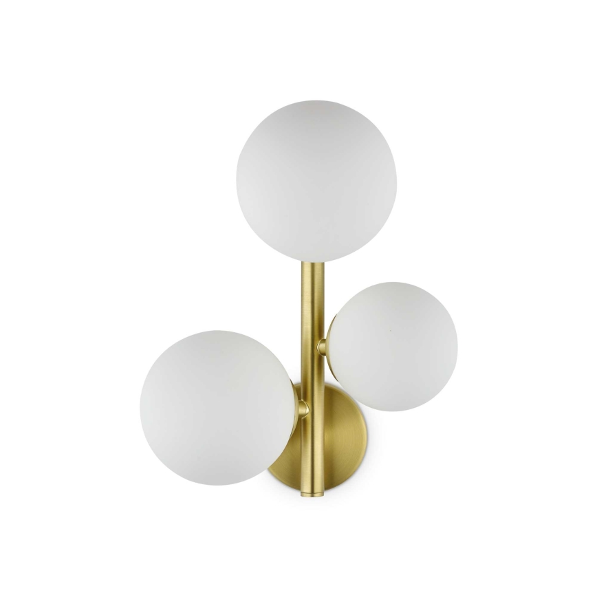 Ideal Lux - LED Nástěnné svítidlo PERLAGE 3xG9/3W/230V zlatá/bílá