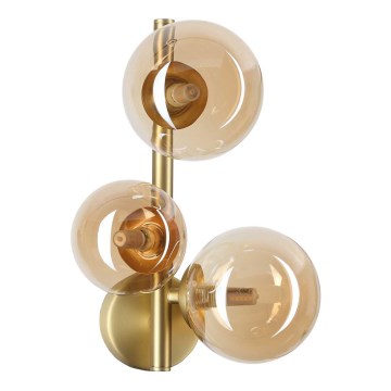 Ideal Lux - LED Nástěnné svítidlo PERLAGE 3xG9/3W/230V zlatá/kouřová