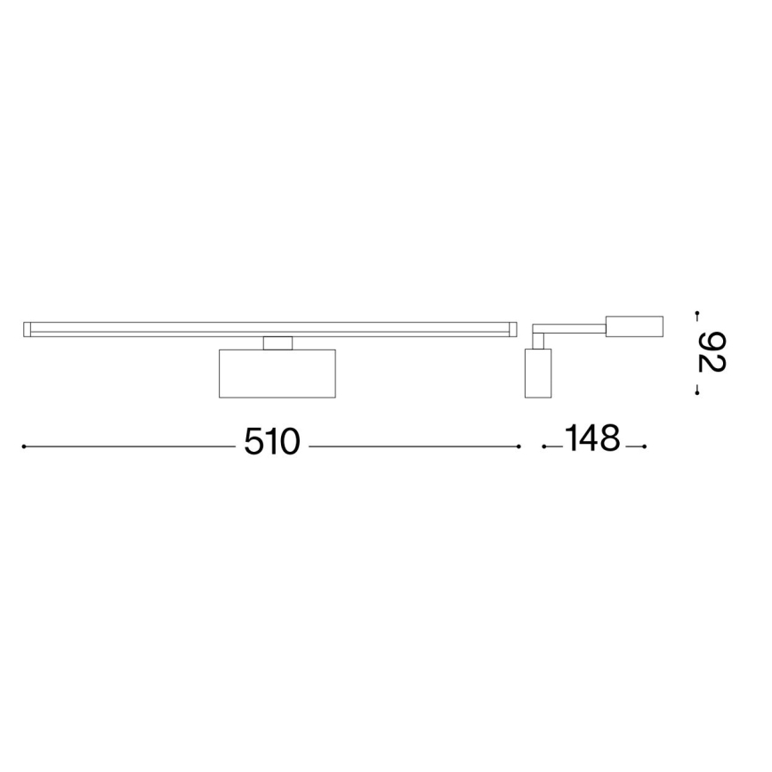Ideal Lux - LED Obrazové svítidlo ALMA LED/12,5W/230V 51 cm CRI 90 lesklý chrom