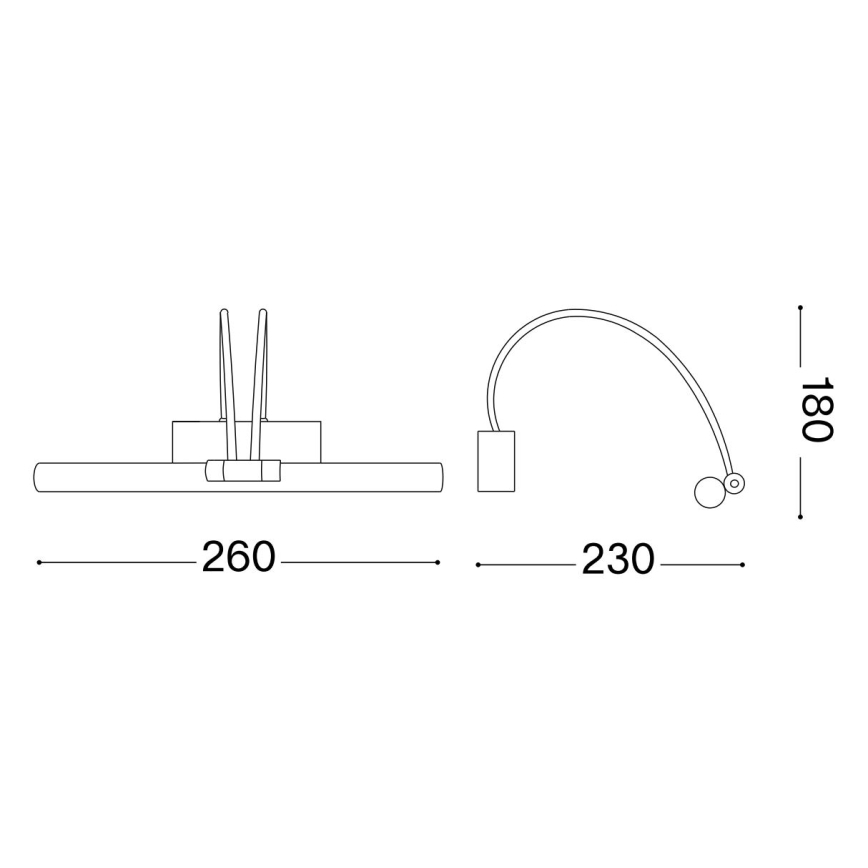Ideal Lux - LED Obrazové svítidlo BOW LED/3,5W/230V 26 cm CRI 90 zlatá