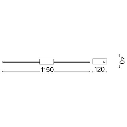 Ideal Lux - LED Obrazové svítidlo ESSENCE LED/19W/230V 3000K CRI 90 115 cm mosaz