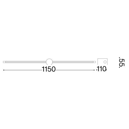 Ideal Lux - LED Obrazové svítidlo FILO LED/16W/230V 115 cm CRI 90 černá