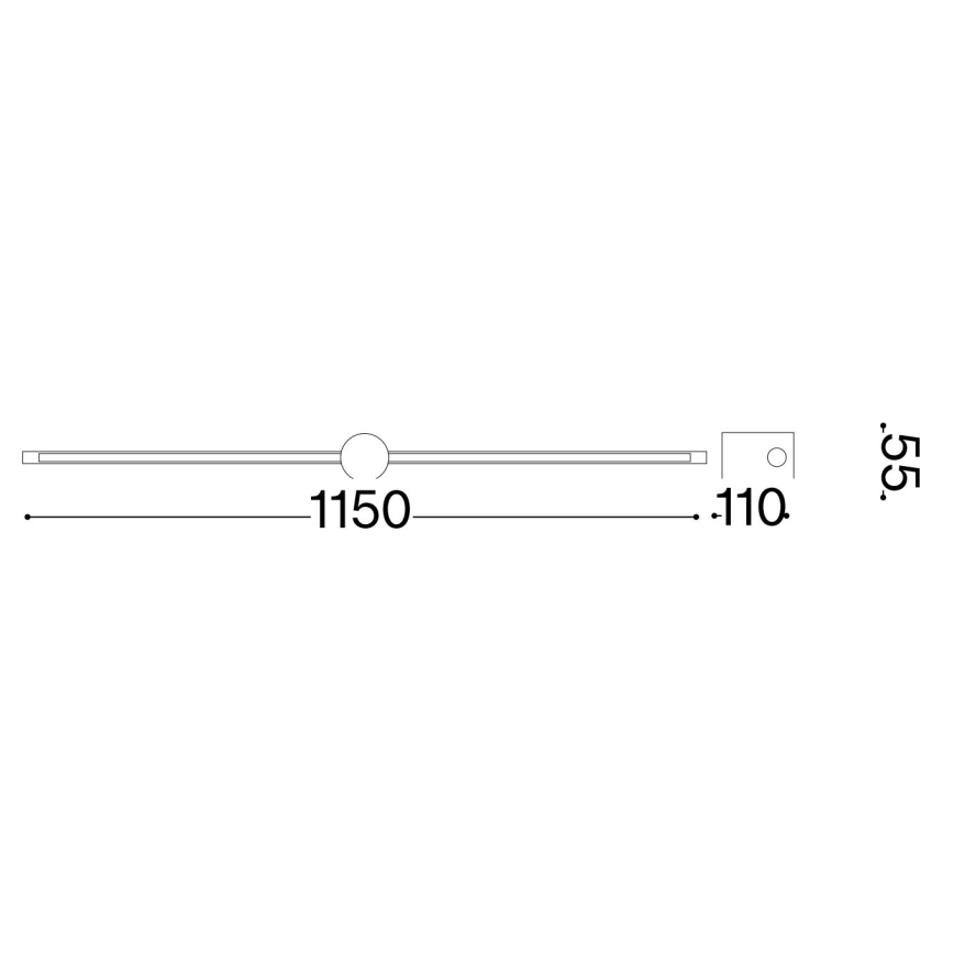 Ideal Lux - LED Obrazové svítidlo FILO LED/16W/230V 115 cm CRI 90 černá