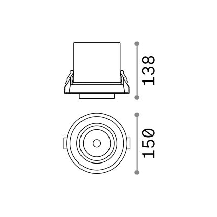 Ideal Lux - LED Podhledové bodové svítidlo NOVA LED/30W/230V CRI 90 pr. 13,8 cm bílá