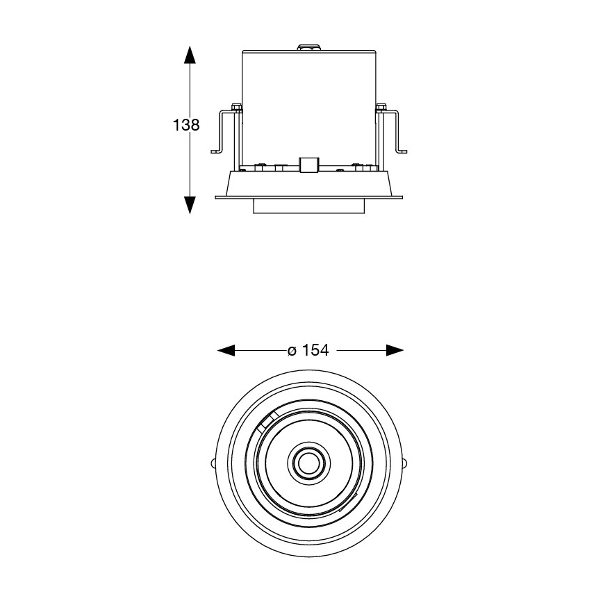 Ideal Lux - LED Podhledové bodové svítidlo NOVA LED/20W/230V 4000K CRI 90 pr. 15,4 cm černá