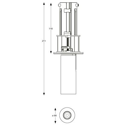 Ideal Lux - LED Podhledové bodové svítidlo NOVA LED/6W/230V 3000K CRI 90 pr. 6,8 cm černá