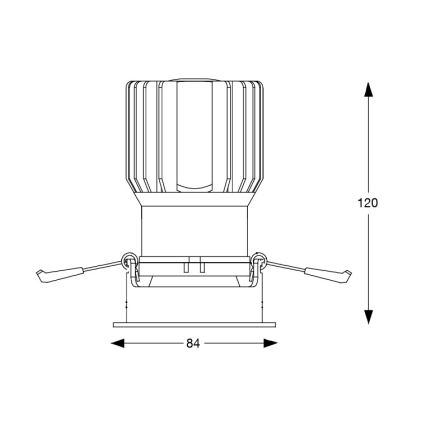 Ideal Lux - LED Podhledové svítidlo GAME TRIM LED/11W/230V 3000K CRI 90 8,4x8,4 cm IP40 černá