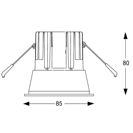 Ideal Lux - LED Podhledové svítidlo GAME TRIM LED/11W/230V 4000K CRI 90 pr. 8,5 cm IP40 černá