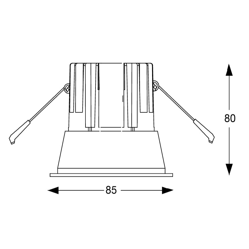 Ideal Lux - LED Podhledové svítidlo GAME TRIM LED/11W/230V 4000K CRI 90 pr. 8,5 cm IP40 černá