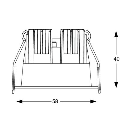 Ideal Lux - LED Podhledové svítidlo GAME TRIM LED/5,5W/230V 3000K CRI 90 pr. 5,8 cm černá