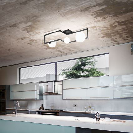 Ideal Lux - LED Přisazený lustr ANGOLO 3xG9/3W/230V černá