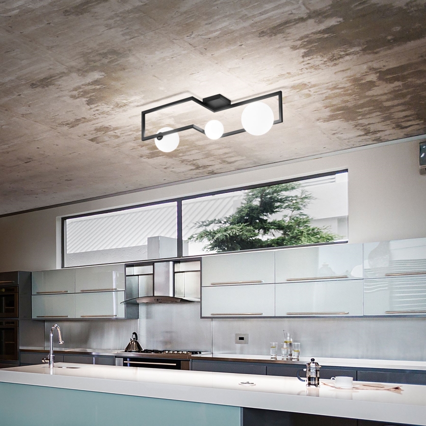 Ideal Lux - LED Přisazený lustr ANGOLO 3xG9/3W/230V černá