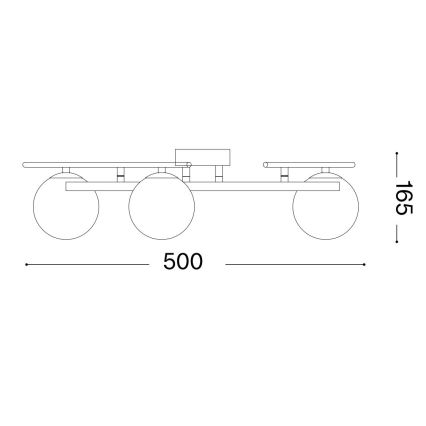 Ideal Lux - LED Přisazený lustr ATLAS 3xG9/3W/230V zlatá
