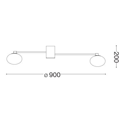 Ideal Lux - LED Přisazený lustr HERMES 3xG9/3W/230V pr. 90 cm bílá