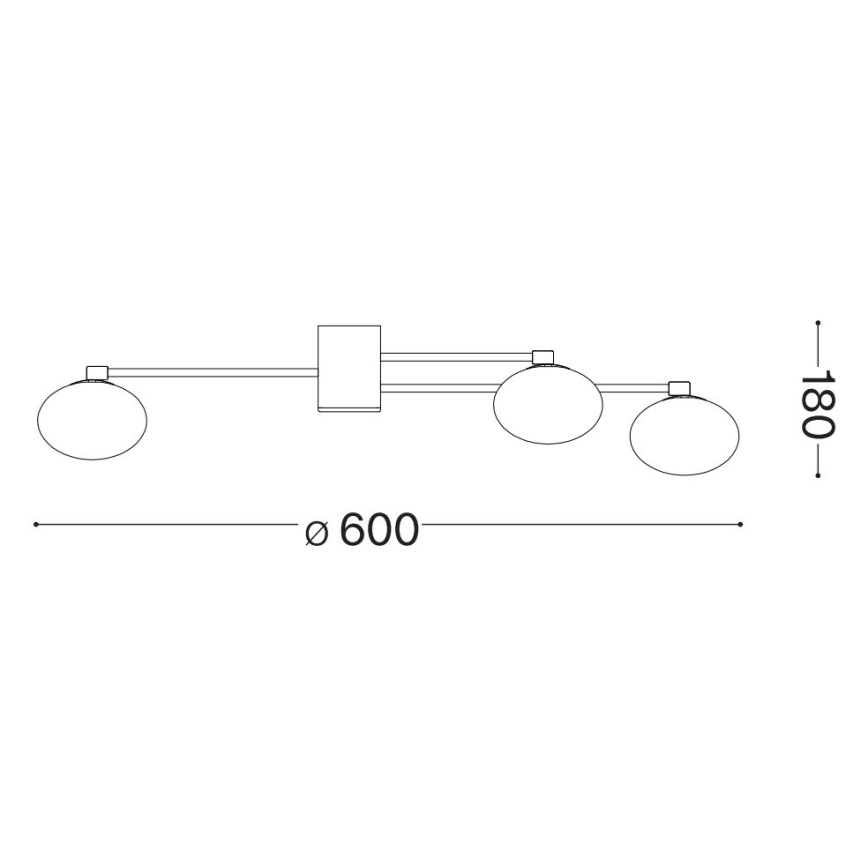 Ideal Lux - LED Přisazený lustr HERMES 5xG9/3W/230V pr. 60 cm bílá