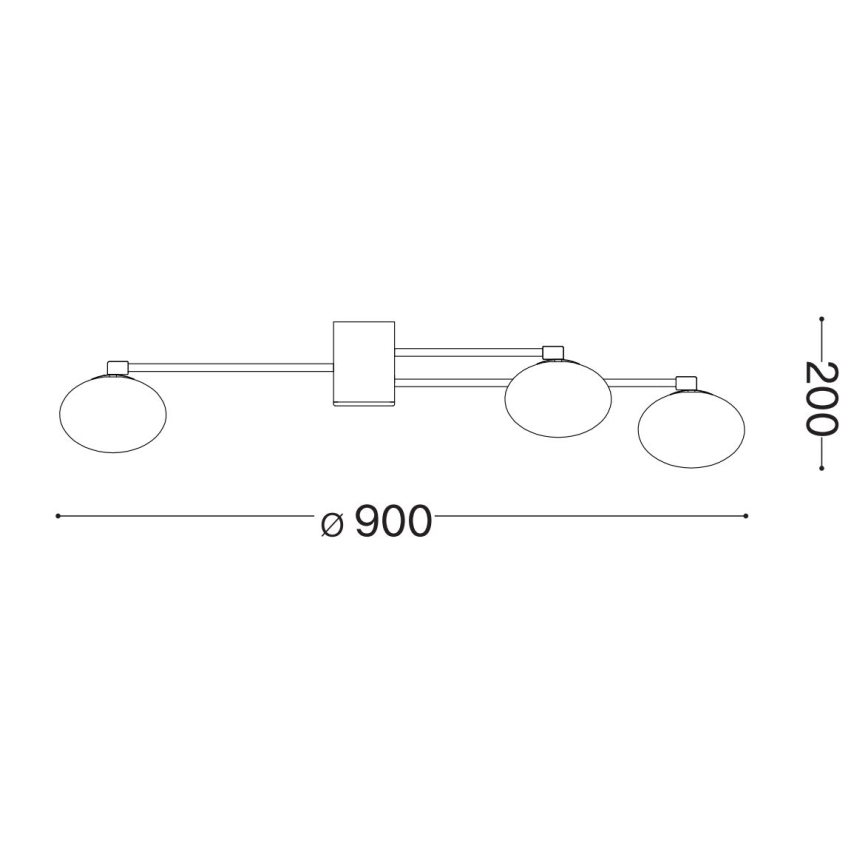 Ideal Lux - LED Přisazený lustr HERMES 5xG9/3W/230V pr. 90 cm bílá