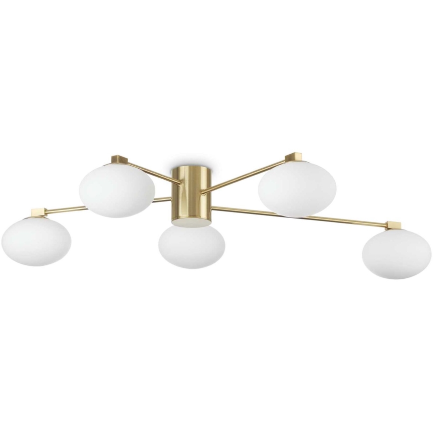 Ideal Lux - LED Přisazený lustr HERMES 5xG9/3W/230V pr. 90 cm zlatá