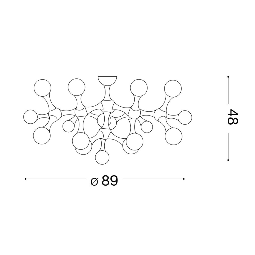 Ideal Lux - LED Přisazený lustr NODINO 15xG9/15W/230V bílá