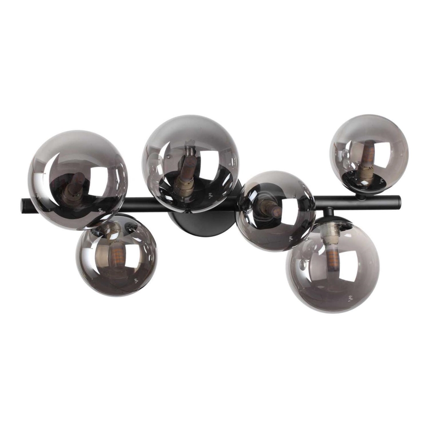 Ideal Lux - LED Přisazený lustr PERLAGE 6xG9/3W/230V 49 cm černá/kouřová