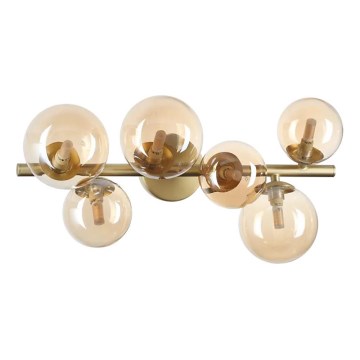 Ideal Lux - LED Přisazený lustr PERLAGE 6xG9/3W/230V 49 cm zlatá/kouřová